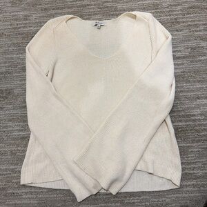 Madewell Women's Cream V-Neck Sweater